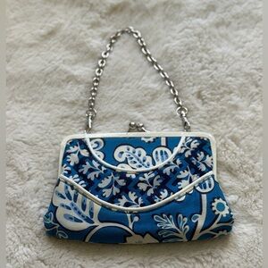 Vera Bradley Blue Lagoon Kisslock Small Clutch Bag